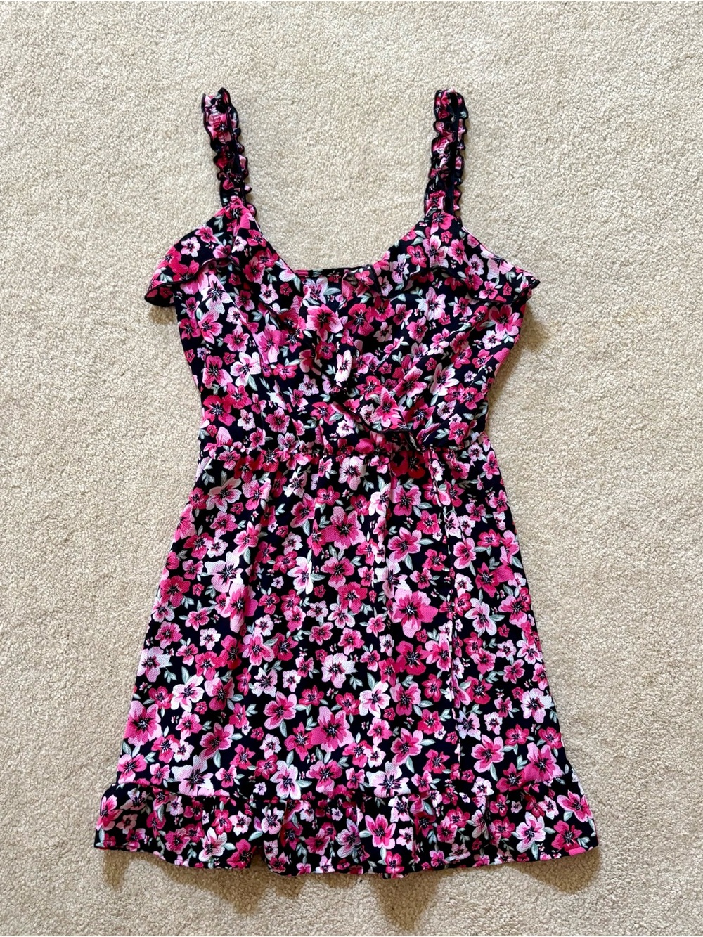 H&M Divided Floral Dress with Ruffle Detail